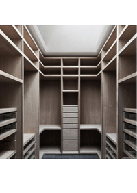 П-образная гардеробная комната в классическом стиле Челябинск